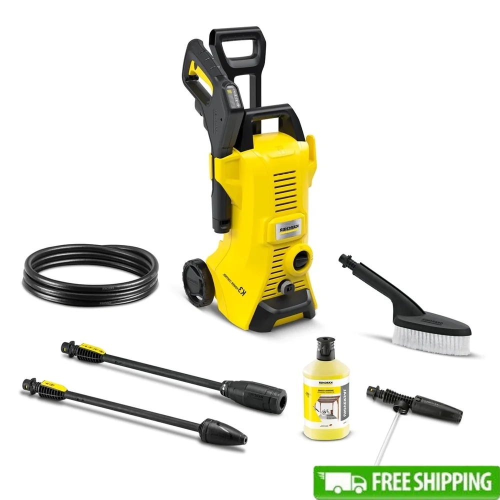 

Electric Pressure Washer 1800 PSI 1.50 GPM with Vario Power Wand Dirt Blaster Foam Cannon Bristle Brush Home Cleaning