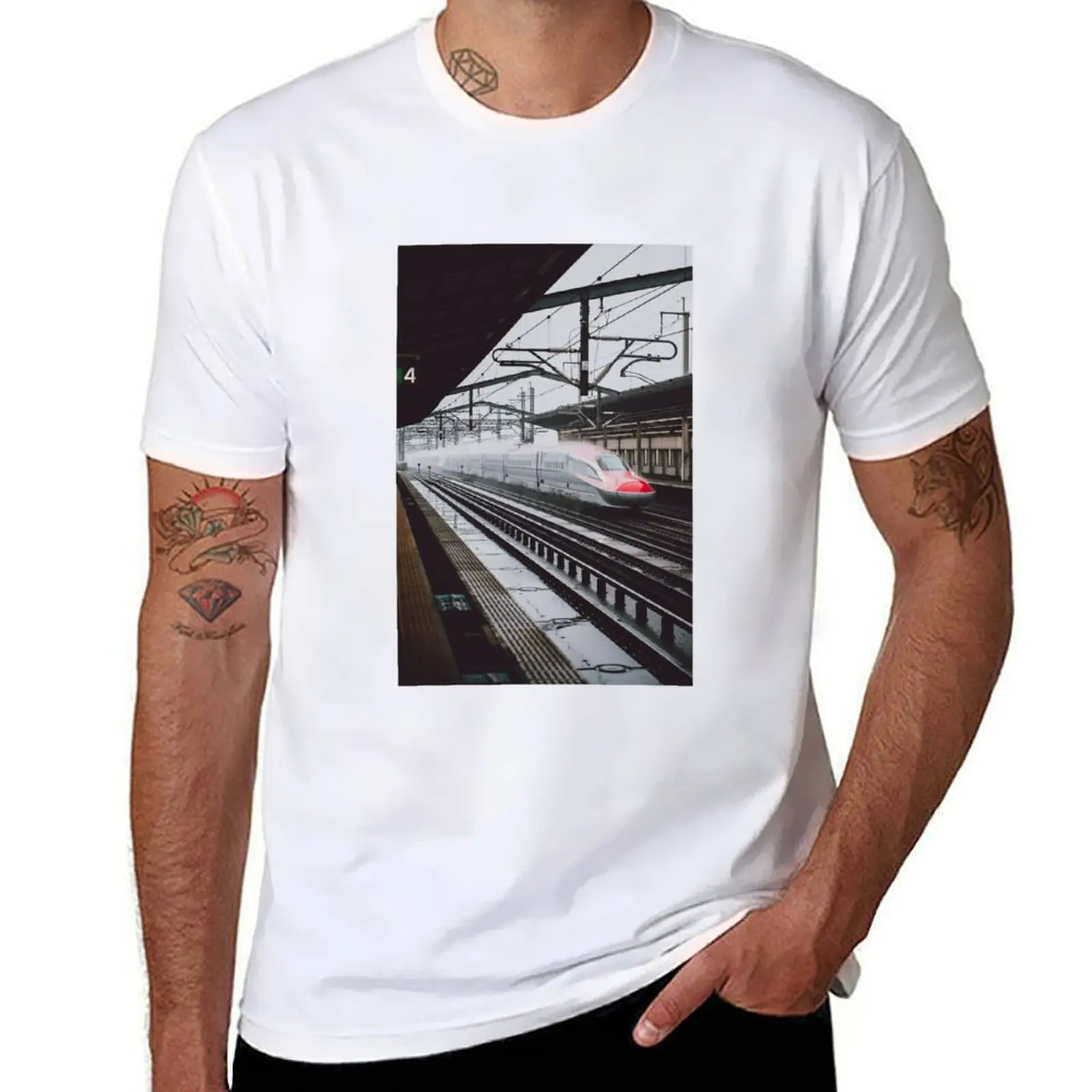 

E6 Shinkansen Bullet Train, японская футболка, мужские футболки с рисунком, мужская простая футболка