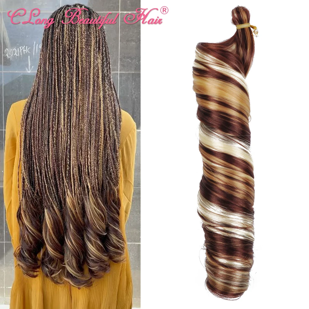 

Synthetic French Curly Bulk Spiral Curly Crochet Braids Hair High Temperature Loose Wave Curl Braiding Hair Extensions