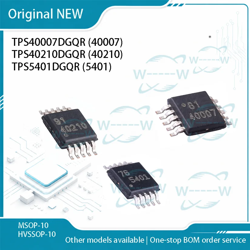 (5-50PCS)NEW TPS40007DGQR 40007 TPS40210DGQR 40210 TPS5401DGQR 5401 TPS40007 TPS40210 TPS5401 MSOP-10 IC CHIP