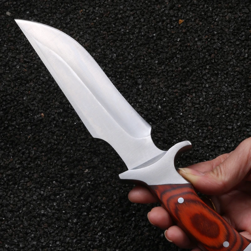 High hardness straight knife, portable fixed blade survival knife, with knife sleeve, Jungle tool knife