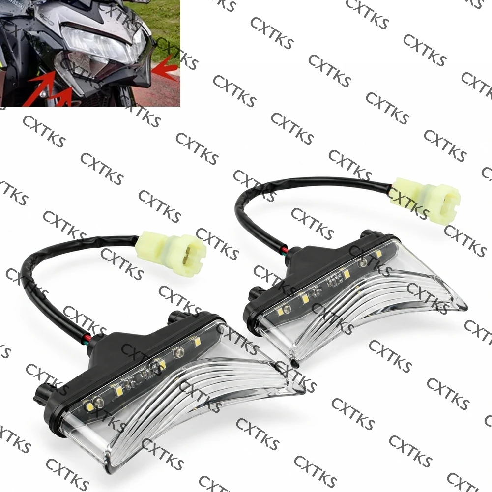 1 paire de feux de jour avant LED pour motos, phare pour KAWASAKI Z900 2020 2021 2022