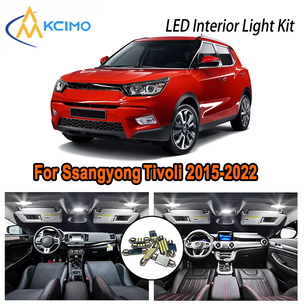 

High-Quality LED Interior Kit for Ssangyong Tivoli 2015-2022 2016 2017 2018 Premium Error-Free Dome Map Trunk Automotive Lamps