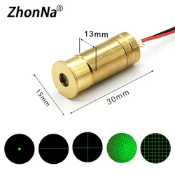 532nm45mW OX Green Laser Module DC3-5VHorizontal Cross is Optional for Wood/Stone Cutting Positioning Line Factory Direct Sales