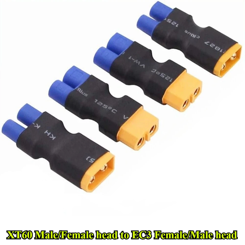 XT60 To EC3 Male Female Converter Connector Plug Adapter With Cable 14AWG Silicone Wire For RC Lipo Battery Control Parts DIY