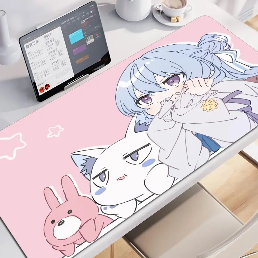 

2026 New Pretty Wallpaper Hololive Hoshimachi Suisei Mouse Mat Cute Anime Girl Desk Mat Pc Accessories Big Mousepad Kawaii Rug