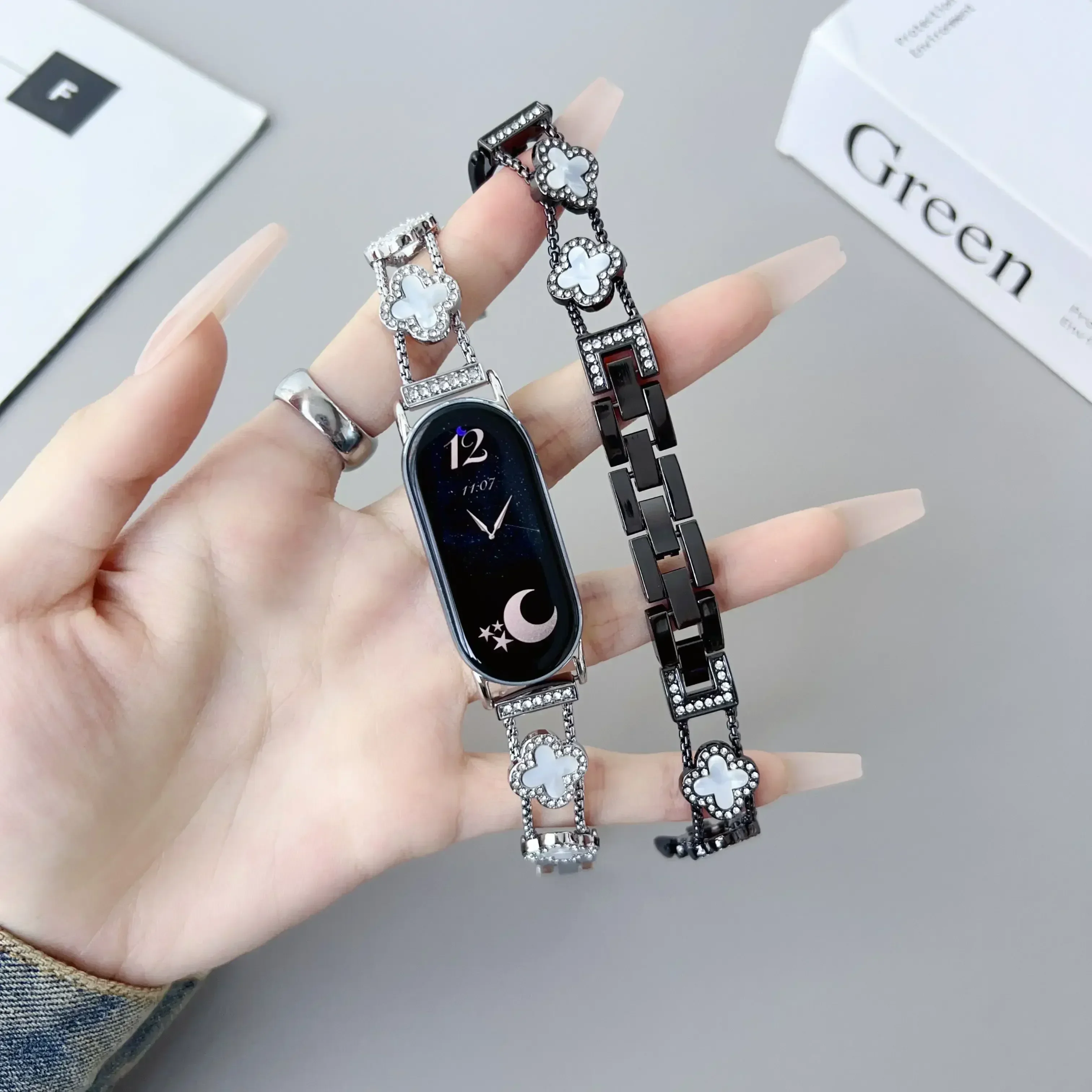 Ремешок из нержавеющей стали для Xiaomi Mi Band 10/9/8, женский металлический ремешок для часов Correa для Miband 8/mi 9, сменный браслет-браслет