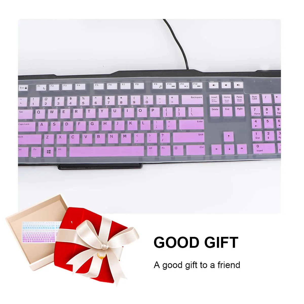 

2pcs Keyboard Protective Film Dustproof Waterproof Silicone Cover for Laptops Thin Skin Easy Clean Durabl Keyboard Membrane