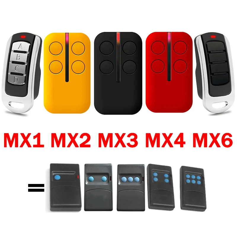 

For MOTORLINE MX1 MX2 MX3 MX4 MX6 Garage Door Remote Control 433.92MHz Fixed Code Gate Opener Duplicator