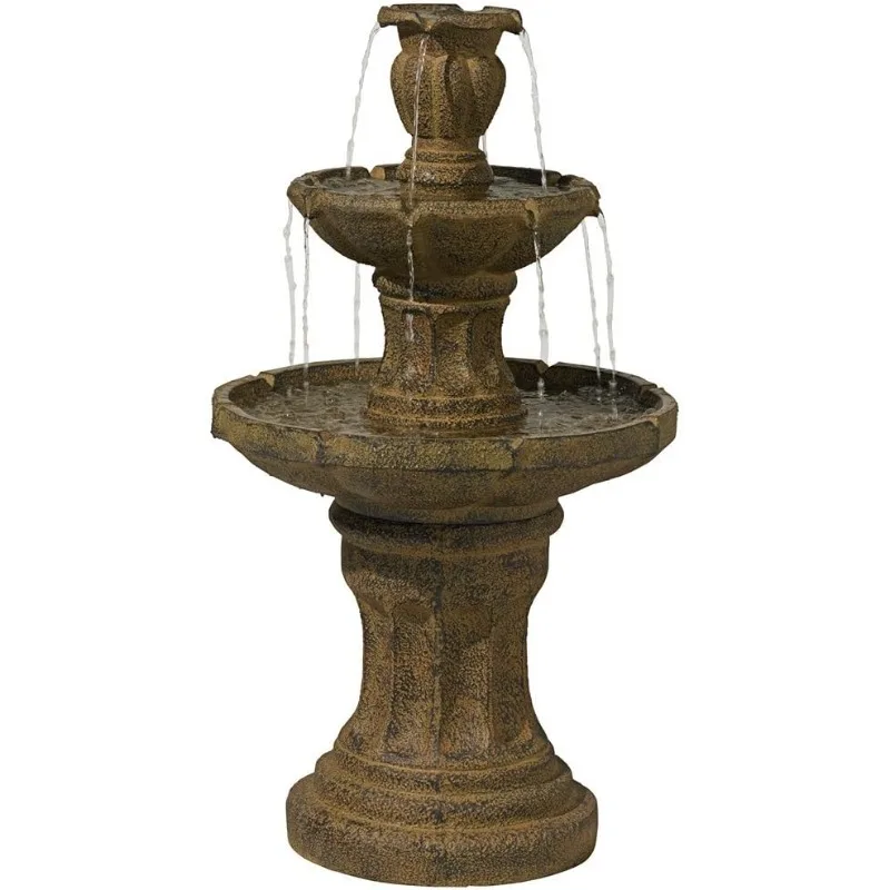 Classic Rustic Outdoor Floor Fountain and Waterfalls 41 1/2