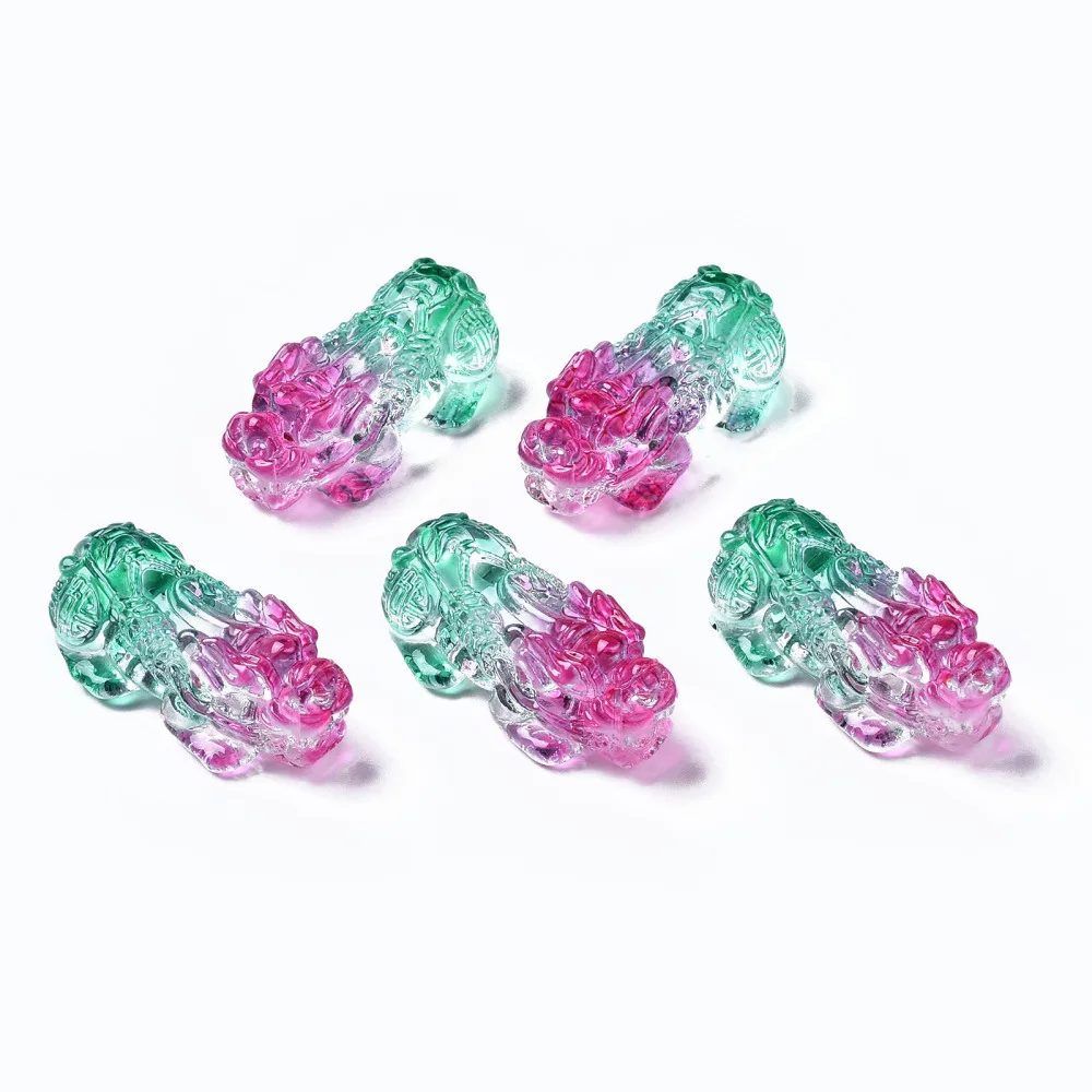 10pcs Dyed Handmade Lampwork Pi Xiu Beads for Bracelet Necklace Earring DIY jewelry making Crafts Decor Accessories 31x12x15mm