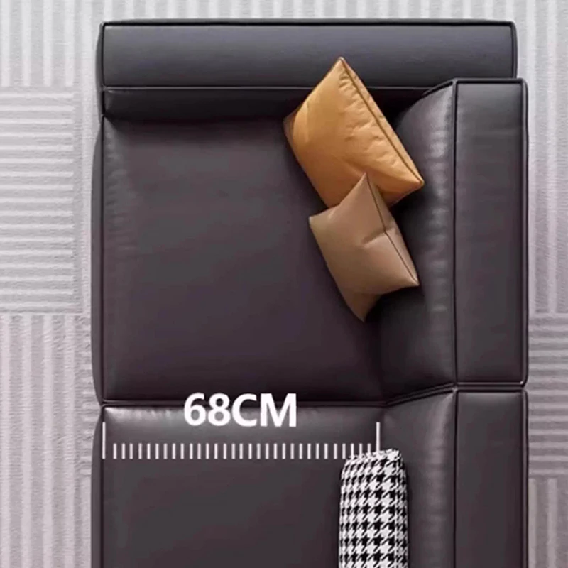 2025 latest comfortable, sofa set 3 seats genuine leather black leather sofa set living room design