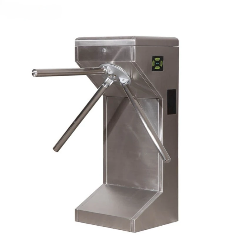 

Stainless steel waist high stand turnstile with LED indicator for pedestrian access control