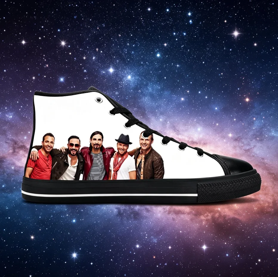 Backstreet Boys Logo Print Hig - Women Shoes Logo ulasan dan harga