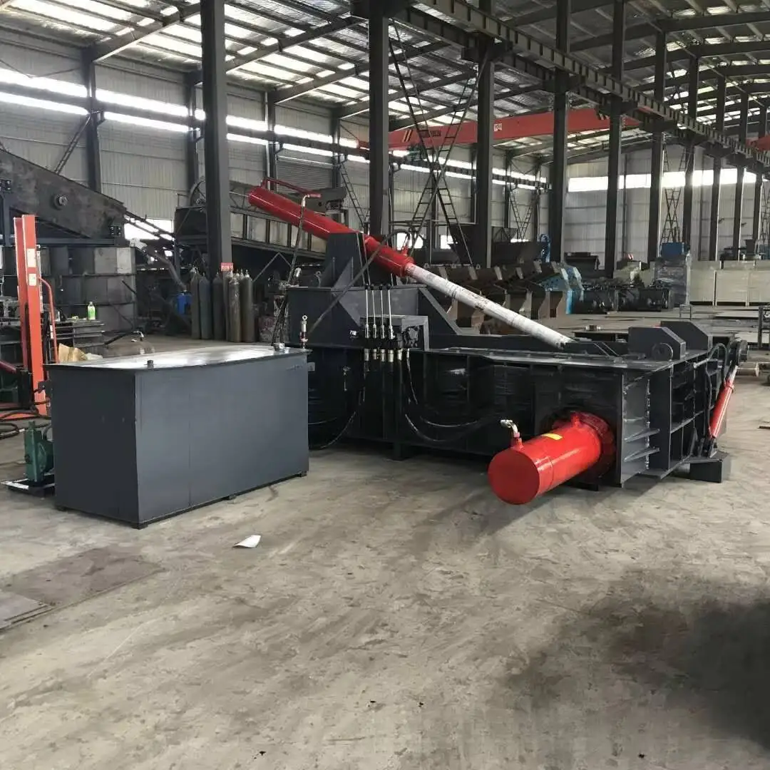 Fully Automatic Iron Scrap 125 Ton Waste Metal Horizontal Rebar Color Steel Tile Packing Baler