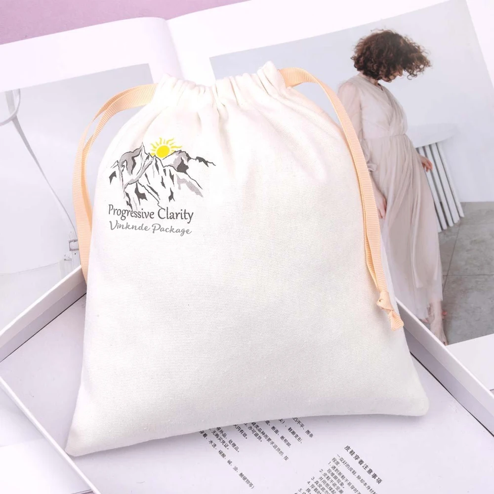 

Custom Logo Jewelry Gift Pouches Cotton Drawstring Bags with Closure for Earring Ring Packaging Cosmetic Storage Wedding Favors