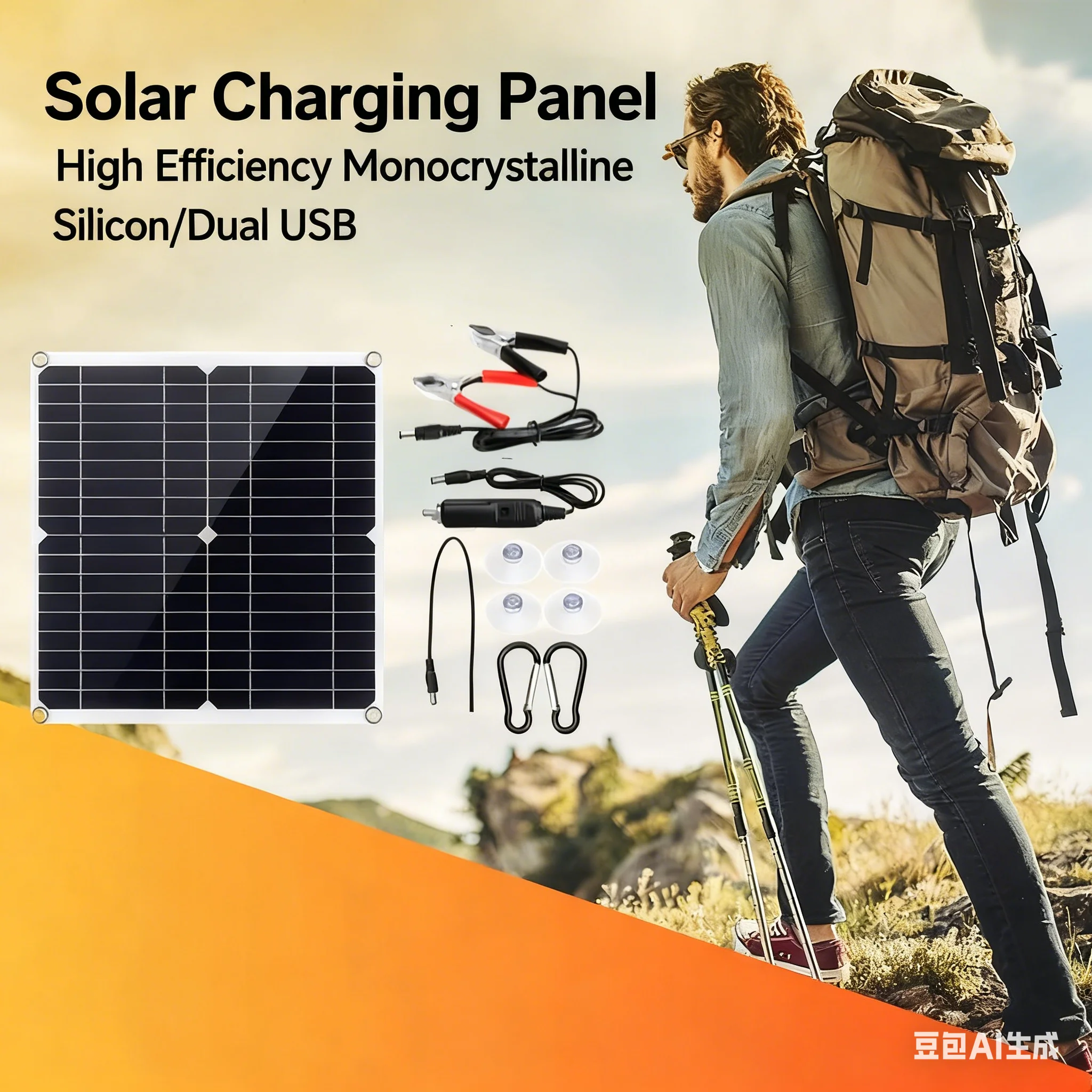 

Комплект монокристаллической солнечной панели мощностью 12 Вт, высокоэффективное солнечное зарядное устройство с контроллером для аварийной зарядки на открытом воздухе, кемпинга