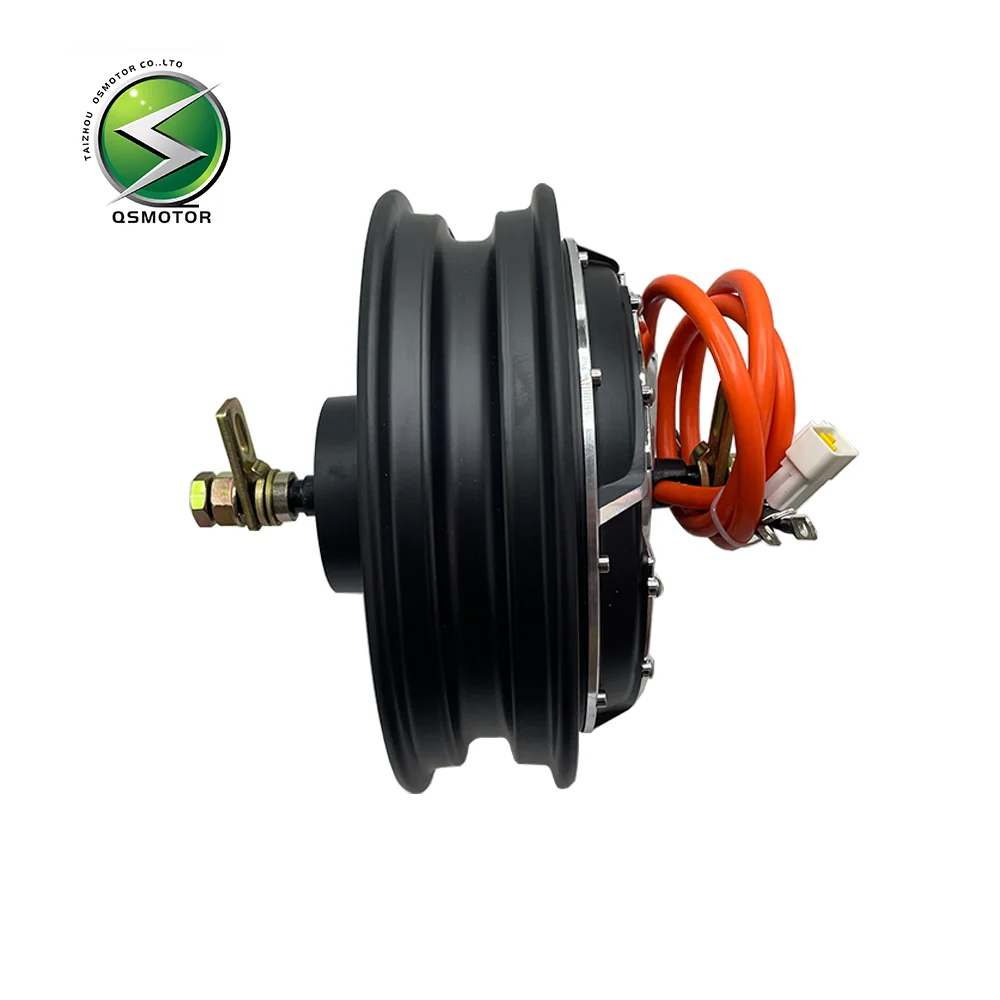 QSMOTOR 10 "V4 1500W40H تعديل فرش تيار مستمر مكبح قرصي المحرك مناسبة للدراجات النارية الكهربائية #2