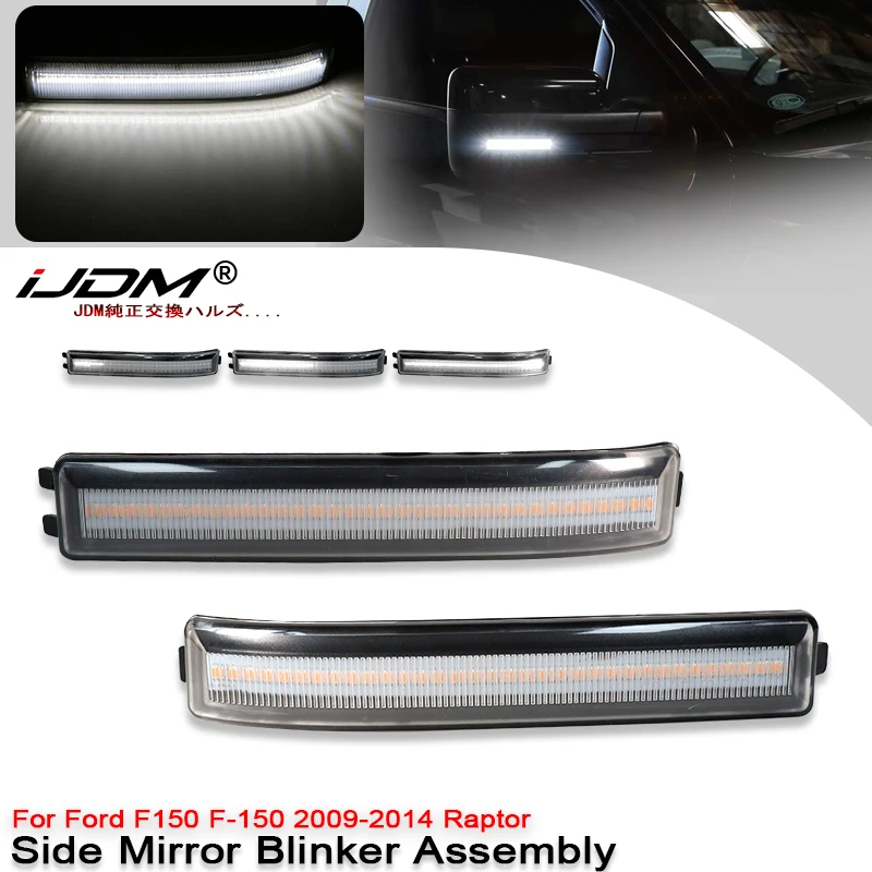 

Для Ford F150 F-150 2009-2014, Raptor SVT 2010-2014: Светодиодные боковые зеркальные фонари с динамическими указателями поворота (янтарный свет)