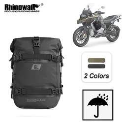 Rhinowalk Motorcycle Crash Bar Dry Bag 100%Waterproof Motor Bumper Bag 6L Large Capacity Outdoor Pannier Tank Side Bag Tool Pack