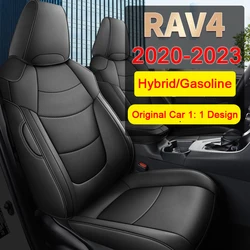 Original Car 1: 1 Design Car Seat Covers Full set For Toyota RAV4 2020 2021 2022 2023 PU Leather Protective Seat Cover