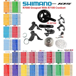 SHIMANO 105 R7000 11 Speed Grouspet R7000 Rear Front Derailleur Cassette HG601 Chain With R7100 Crankset For Road Bicycle