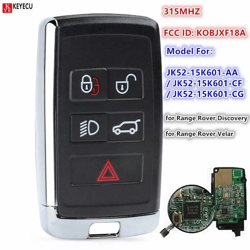 KEYECU JK52-15K601-AA / JK52-15K601-CF / JK52-15K601-CG für Land Rover Range Rover Velar 315MHz Smart Fernbedienungsschlüssel