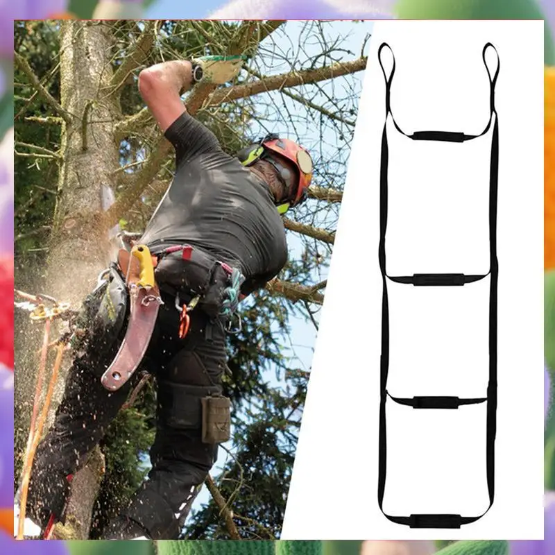 

Portable Tree Climbing Aider With Anti-Skidding Steps For Rock Caving Canyoning Rope Lader-ABXK