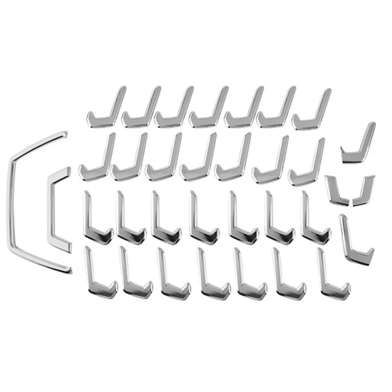 

34Pcs Chrome Front Center Grille Cover Trim Car Styling For Toyota Yaris Cross 2020 2021 2022