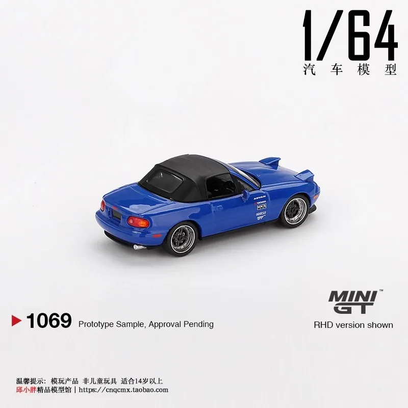 MINI GT 1/64 # 1069 Mazda MX-5 NA Model Samochodu Die-Cast Symulacja Aut Zabawki dla Dzieci Kolekcjonerskie Modele Samochodów ze Stopu Prezent Urodzinowy dla Chłopca