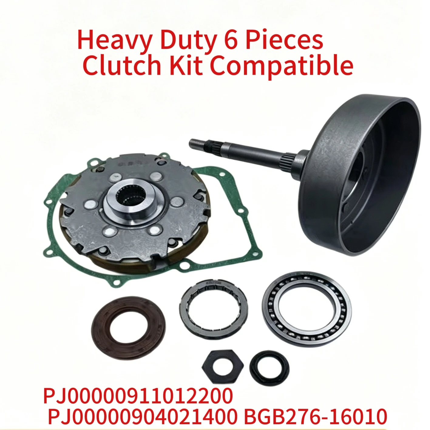 

Heavy Duty 6 Pieces Clutch Kit Compatible with HISUN 550/700/750 ATV UTV Complete Clutch Replacement Set