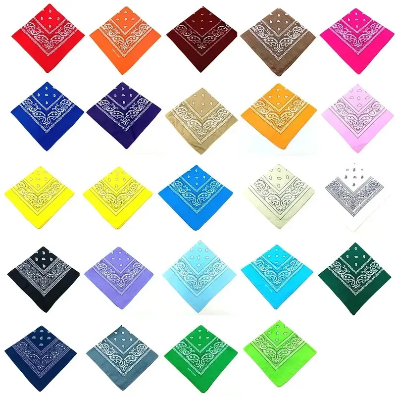 1/4/9 قطعة الرجال النساء باندانا هيرباند كاوبوي رجل السائق الرياضة أغطية الرأس المعصم Hairwrap واحدة الوجهين رئيس التفاف وشاح بيزلي