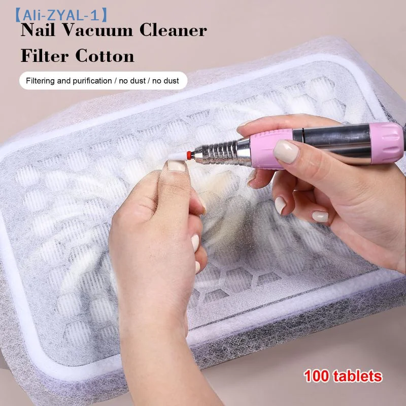 【ZYAL-1】100pcs Disposable Nail Art Vacuum Dust Collector Non-Woven Filter Paper Manicure Machine Dust Filter Paper - view 2
