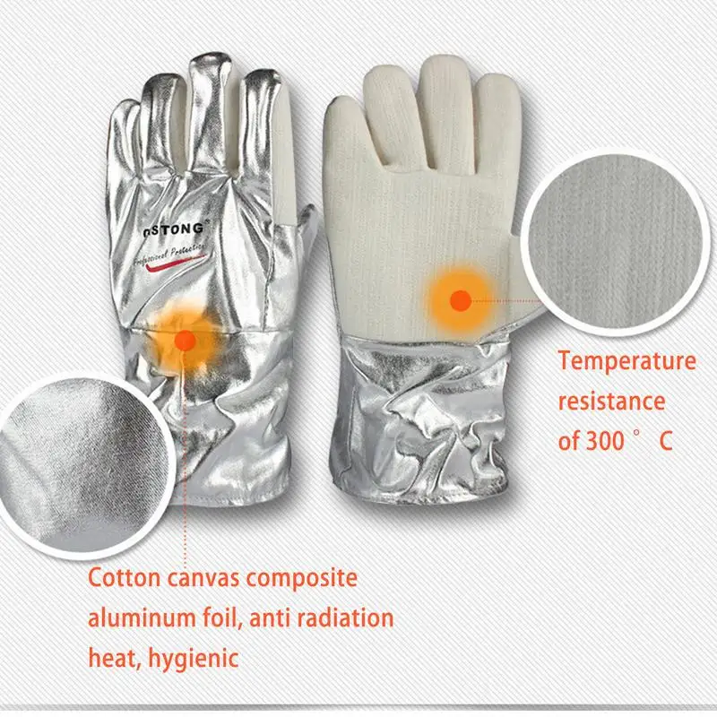 Small Oven Mitt Soft Lined Oven Mitt Multi-Purpose Protective Gloves and Pan Pads Aluminum Foil 300 Degree Flame Retardant