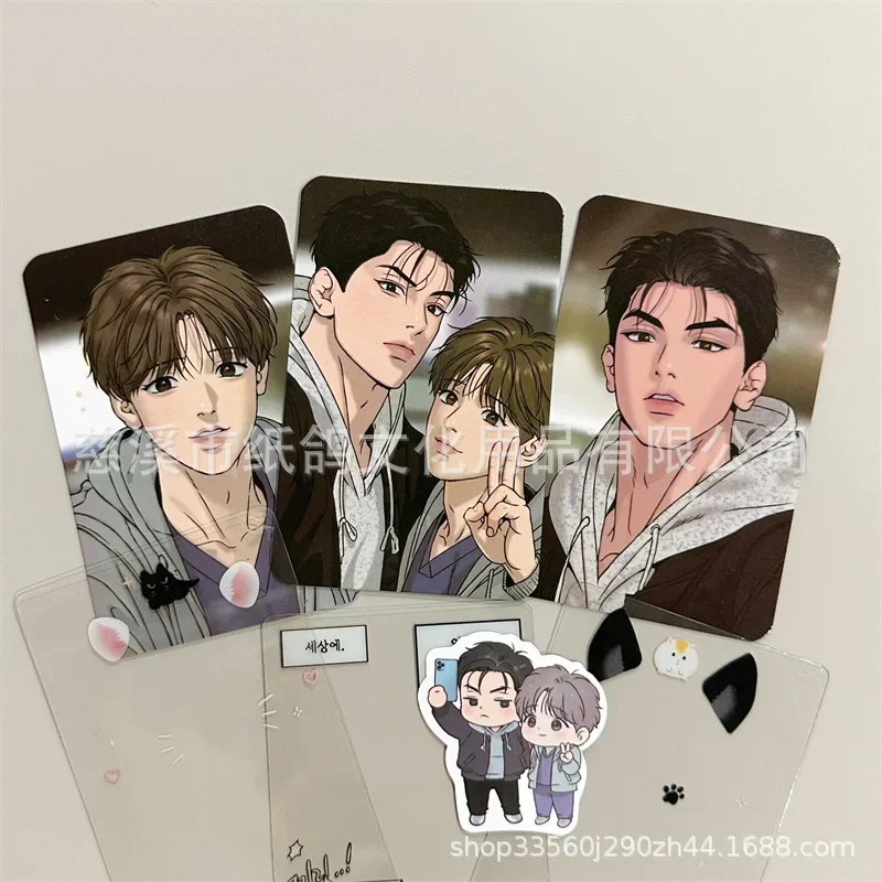 [Non Original] Korean Manga Jinx Korean Mingwa Acrylic Stand Mobile Phone Holder Zhou Zaojing 3-inch Small Card Transparent Card