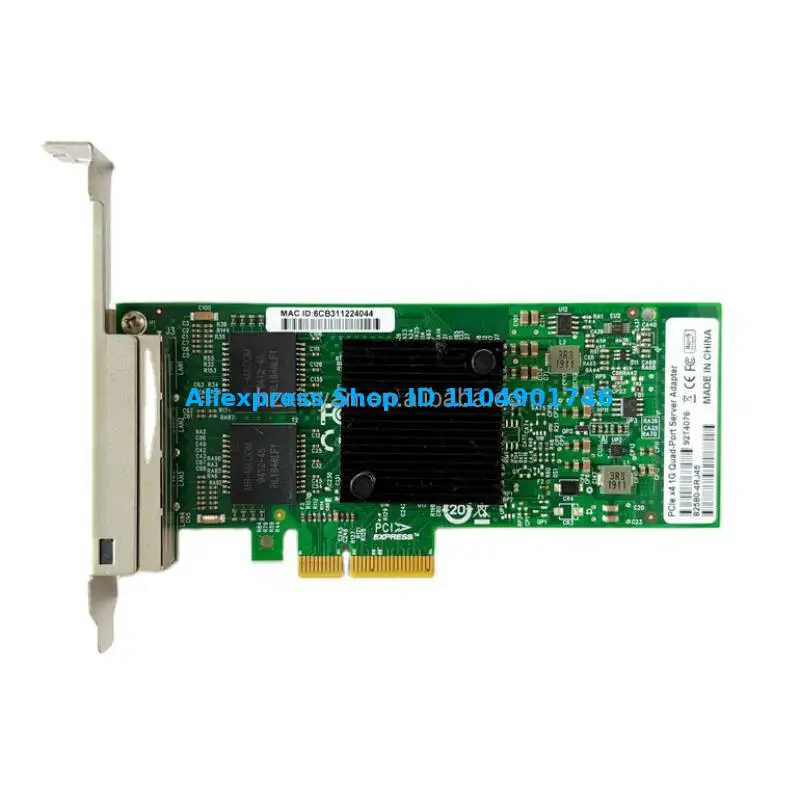 92T4077 92T4076 82580-4RJ45 PCIe X4 1G Adaptador de servidor de computadora integrado de cuatro puertos
