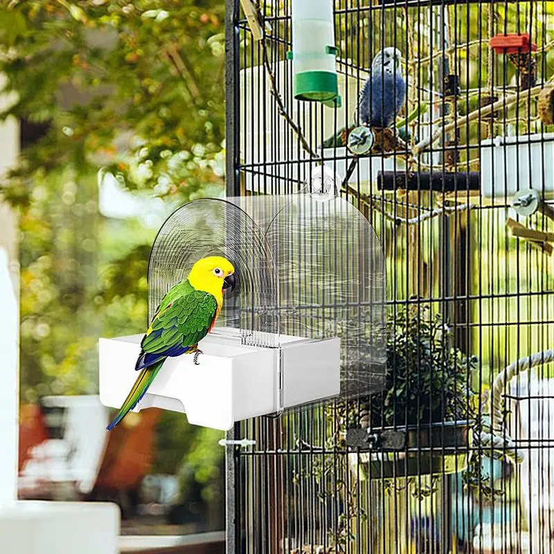 

Bird Bath For Cage Pet Canary Bath Drawer Pet-Friendly Bird Bath Cube Cage Accessory Easy Install For Birds Parakeet Canary