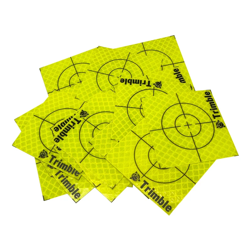 100pcs Fluorescent Green Sheet Reflective Sticker Size 60mm 20 30 40 50 80mm Reflector Sheet For Trimble Total Station Survey