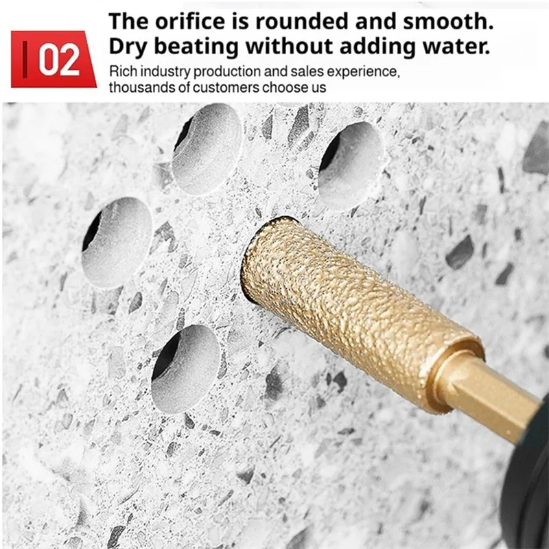 

Набор из 5 алмазных коронок для угловой шлифмашины: алмазные сверла для керамики, гранита, мрамора, камня, плитки, инструмент для сверления отверстий