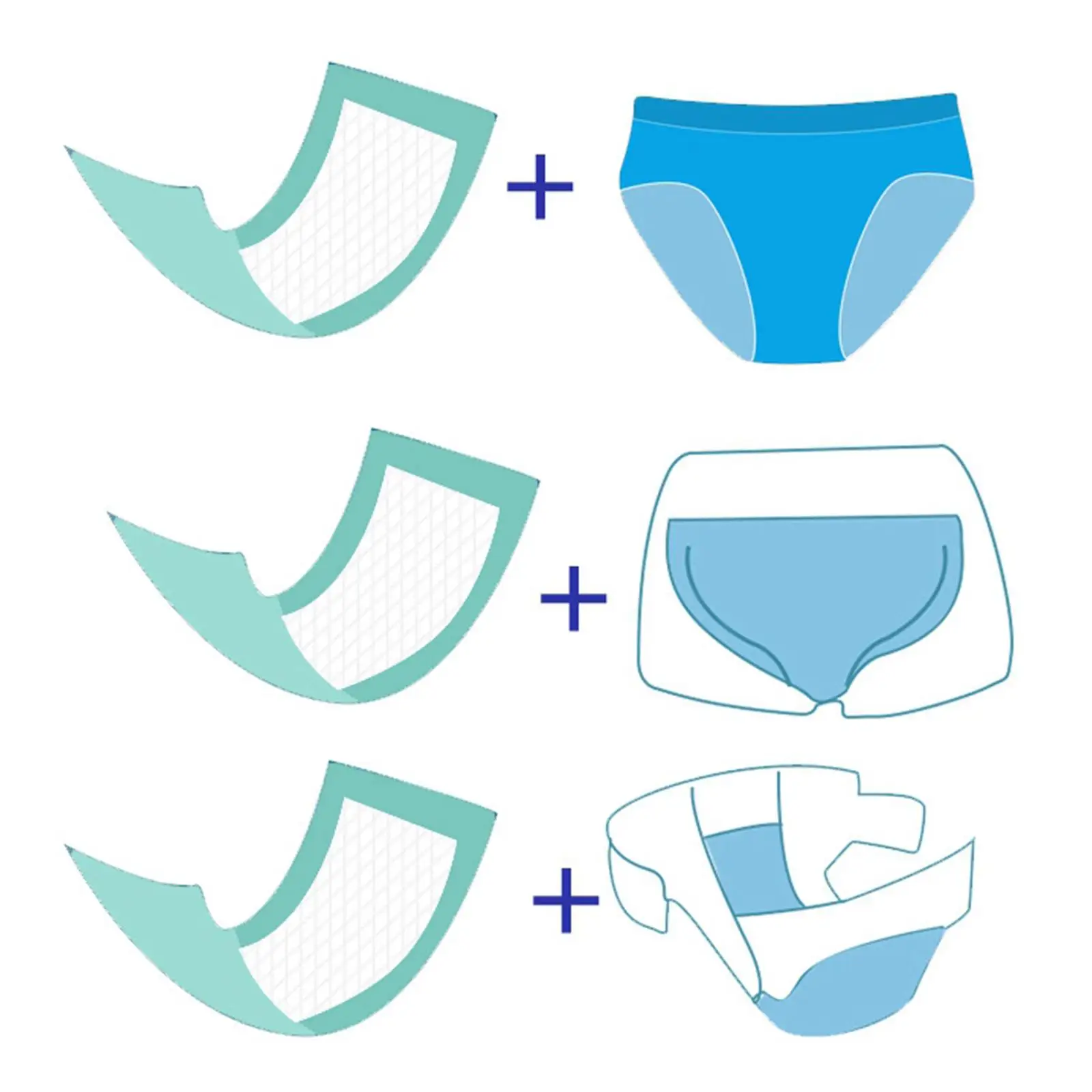 Disposable Nursing Mat Diaper Adult Incontinence Pads Comfortable Water Absorption Underwear for Elderly