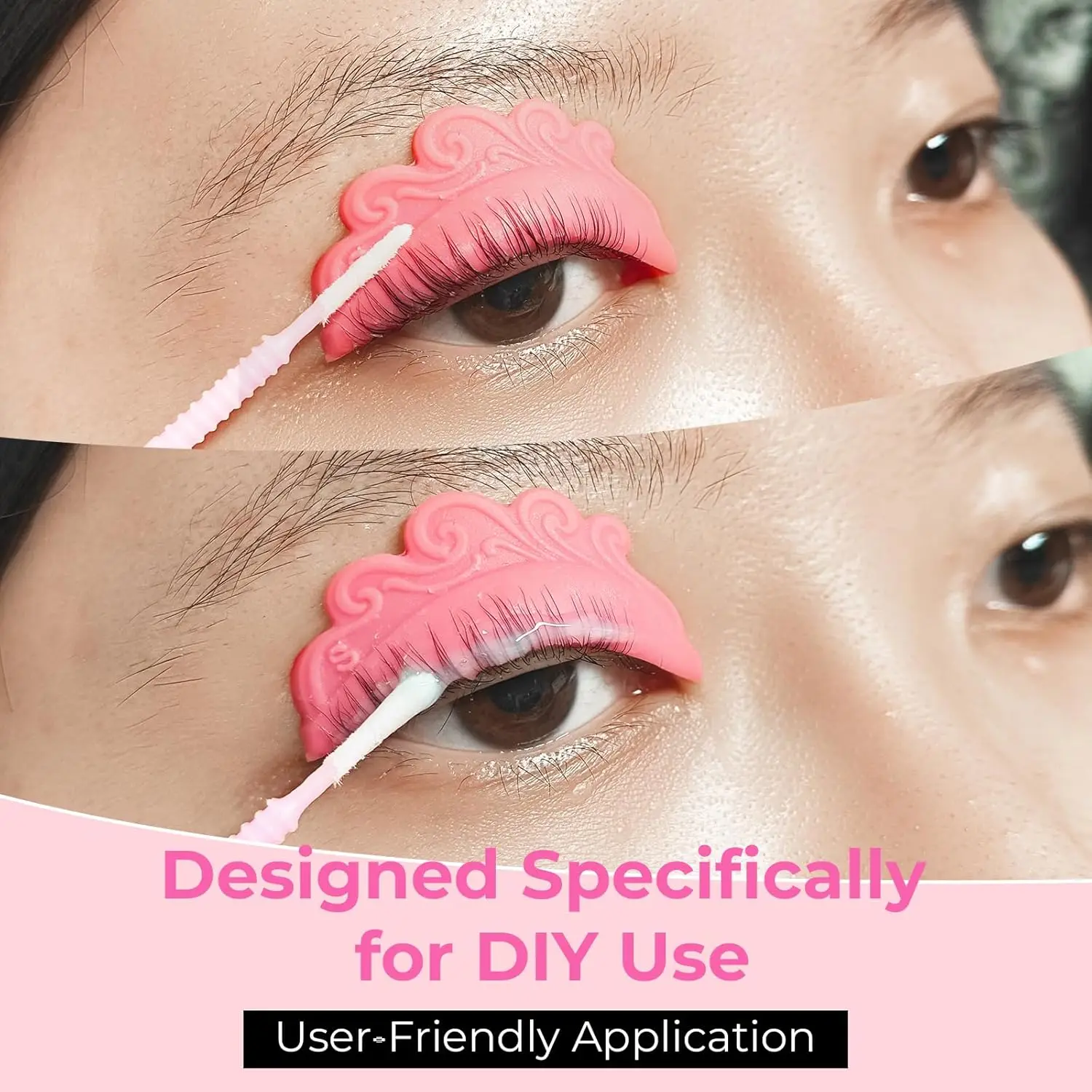 Lomansa 6 Pairs Silicone Eyelash Perm Lash Lift Pad Lashes Rods Shield Lifting 3D Eyelash Can Open-Eye Accessories Makeup Tool