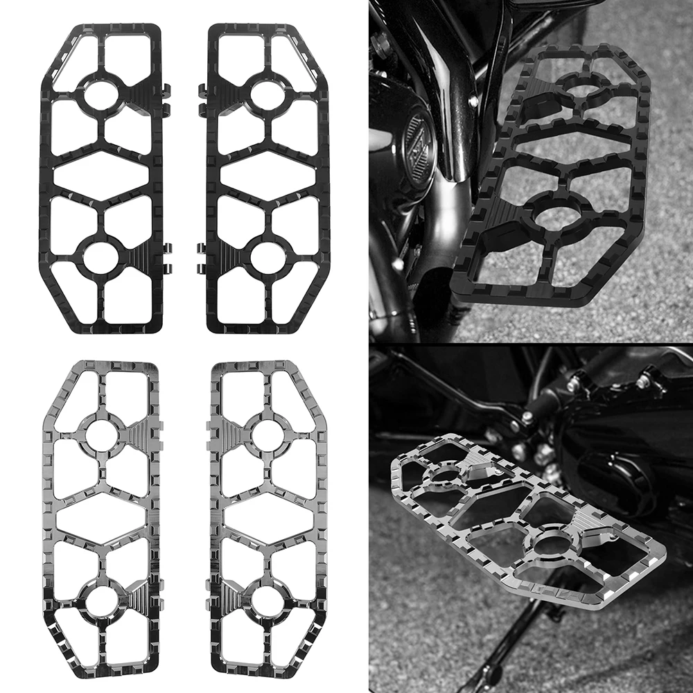 

Motorcycle Driver Floorboard Wide Front Footpegs Pedals For Harley Touring FLHR Street Electra Glide FLTR Softail Fat Boy