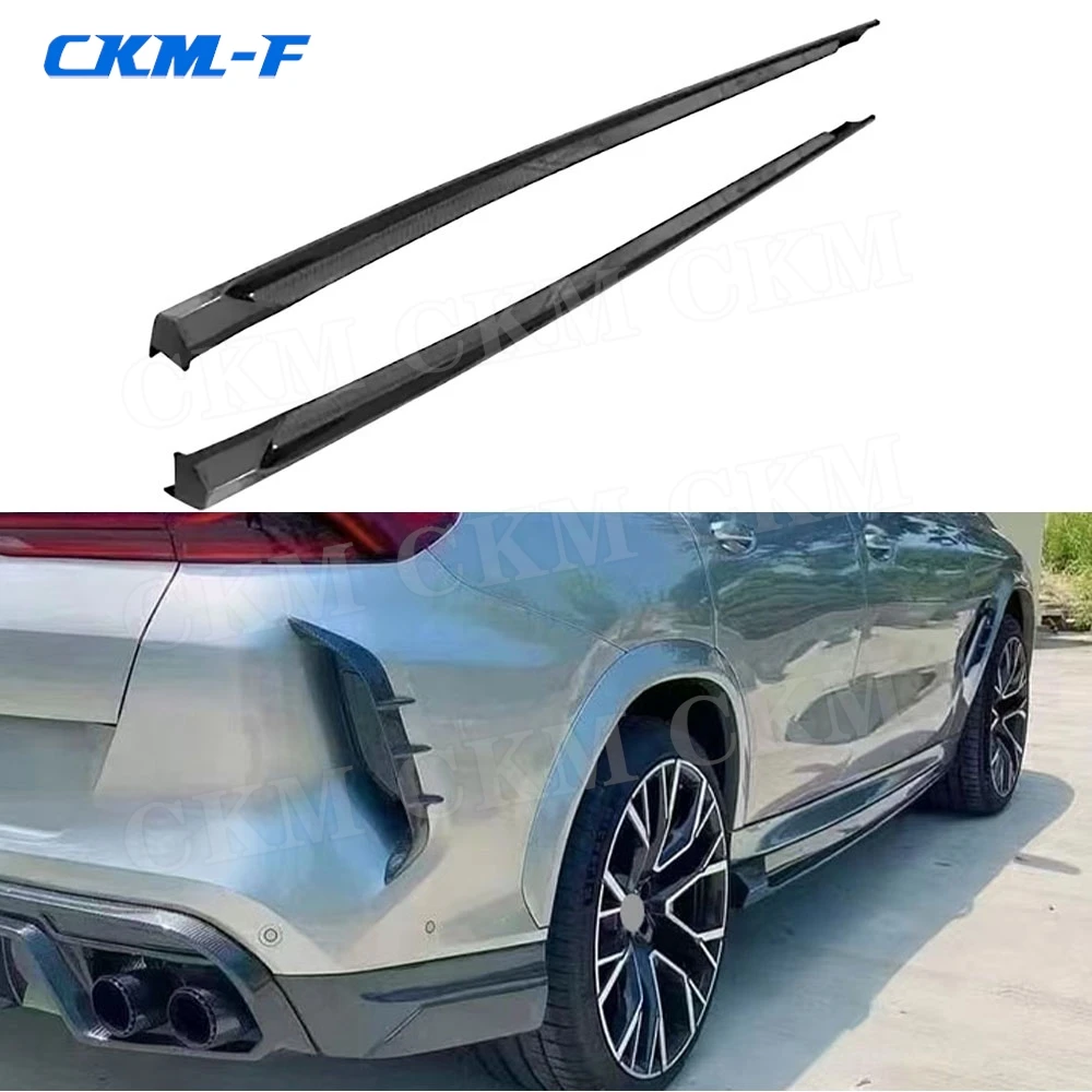 

for BMW F96 X6 2019 2020 2021 2022 Carbon Fiber Side Skirts Aprons Rocker Panel Lip Spoiler FRP Body Kits Car Accessories