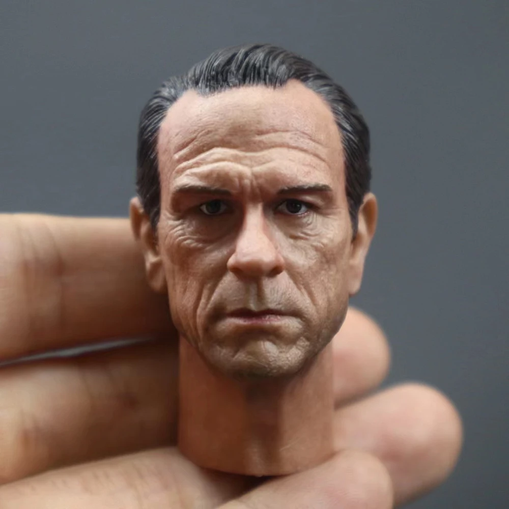 1/6th Man Guy Tommy Lee el Jones cabeza esculpida juguetes negros modelo para 12 "BD001 B001 figura de acción muñeca coleccionar