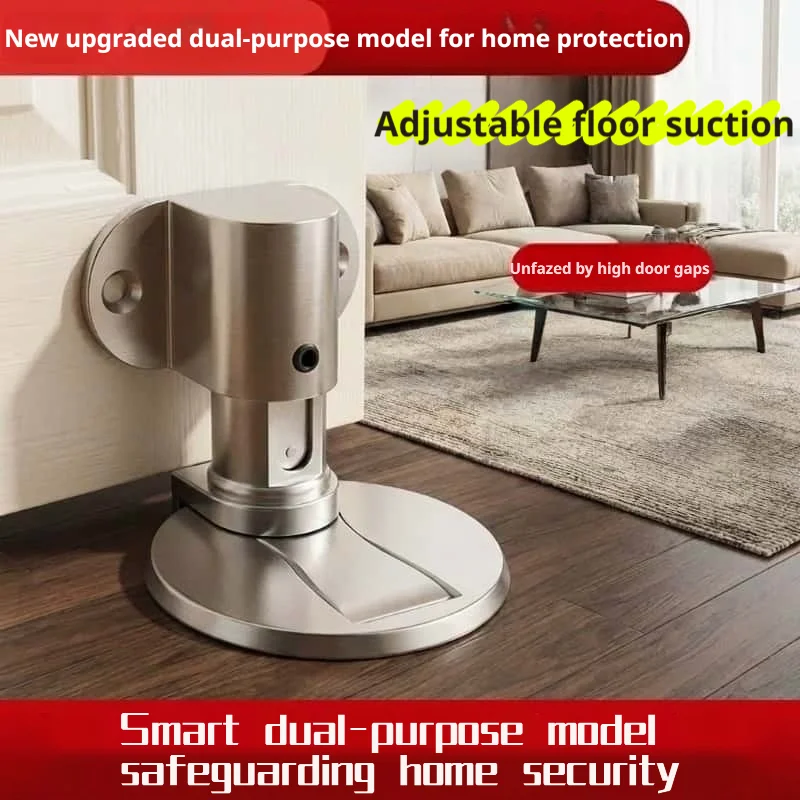 Innovative Windproof Secure Door Retainer, Washroom Punch-Free Impact Resistant Door Chock for Household Security
