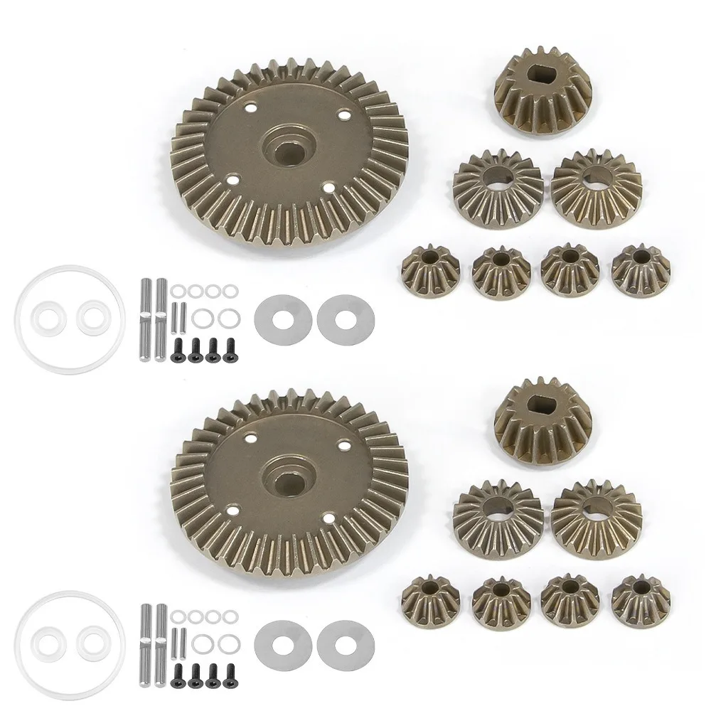 Caixa diferencial de metal e conjunto de engrenagens 22049 39t para tamiya XV-02/MB-01/XM-011/10 rc carro atualização peças acessórios