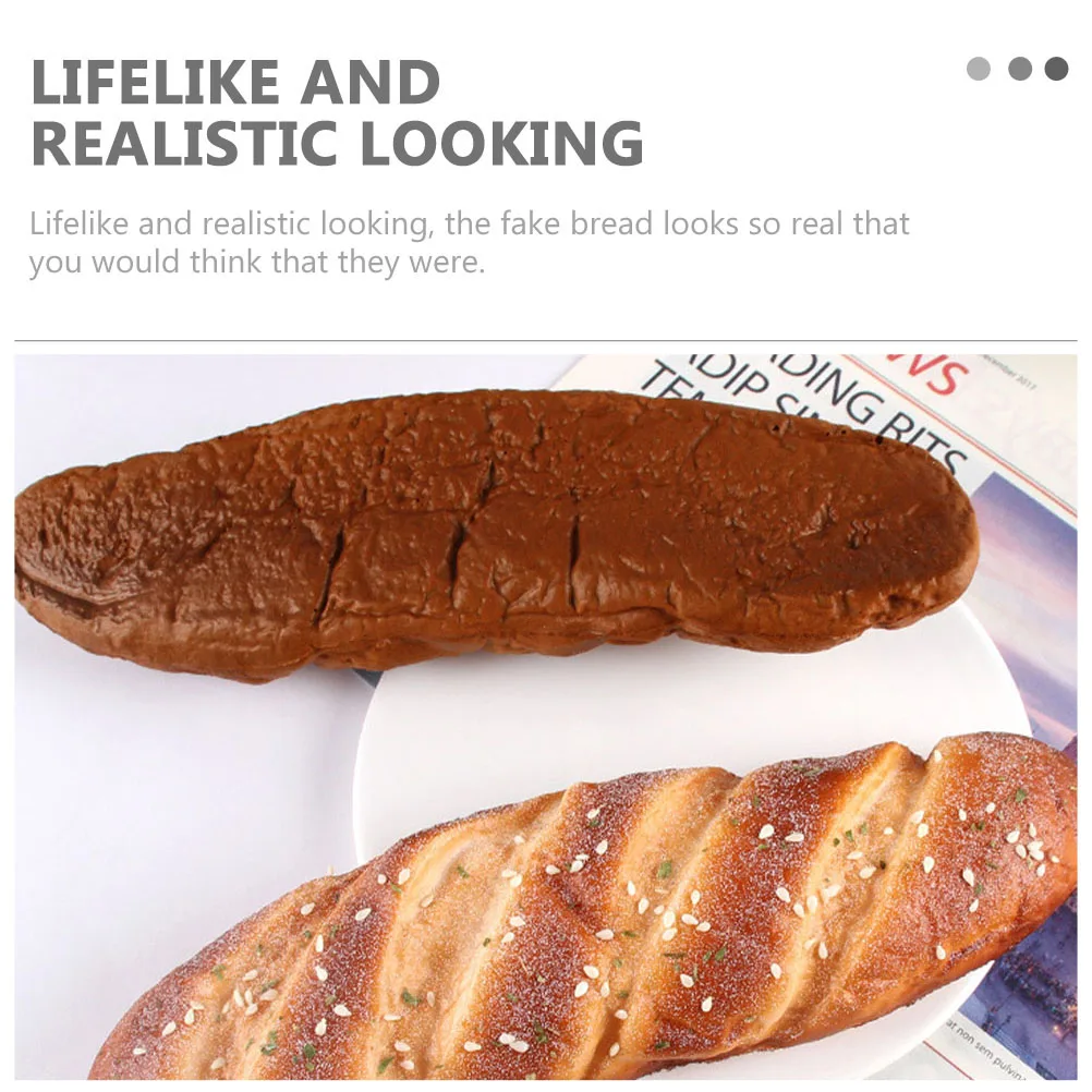 

French Pu Pu Decor Fake Simulation Lifelike Model Bread Bread PU Display Props Montessori Toys Educational Model