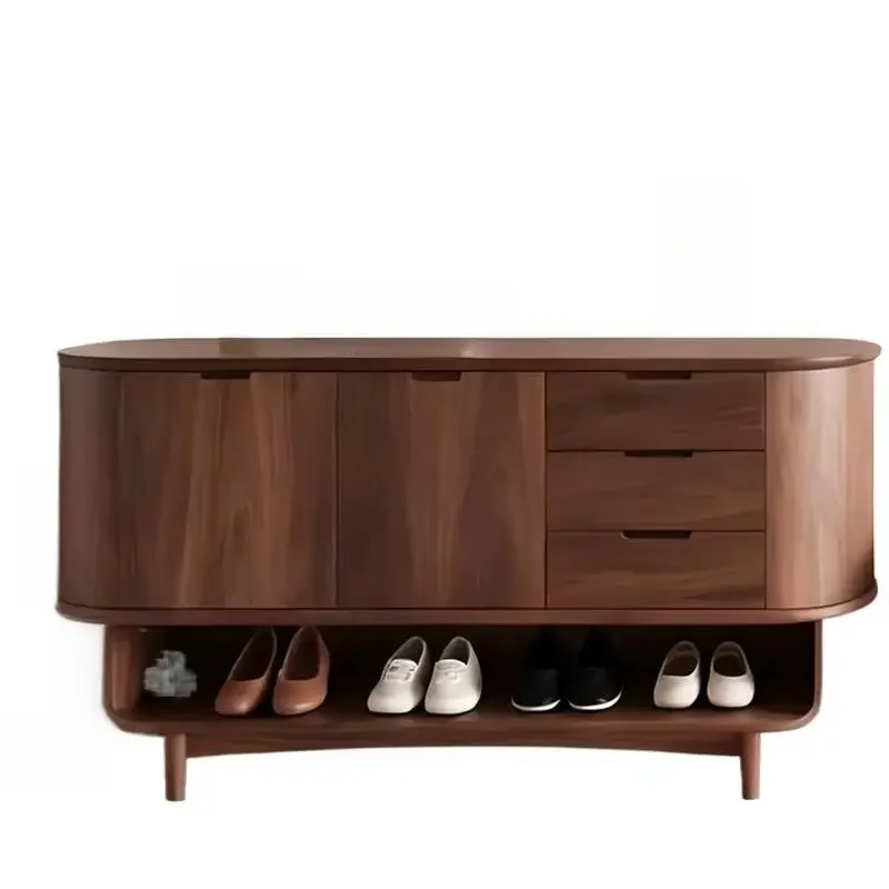 Organizer Display Shoe Cabinet Vintage Minimalist Wooden Narrow Shoe Cabinet Space Saving Entryway Sapateira Furniture For Home