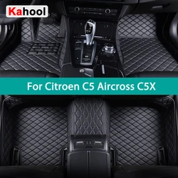 KAHOOL Custom Car Floor Mats For Citroen C5 Aircross C5X Auto Carpets Foot Coche Accessorie