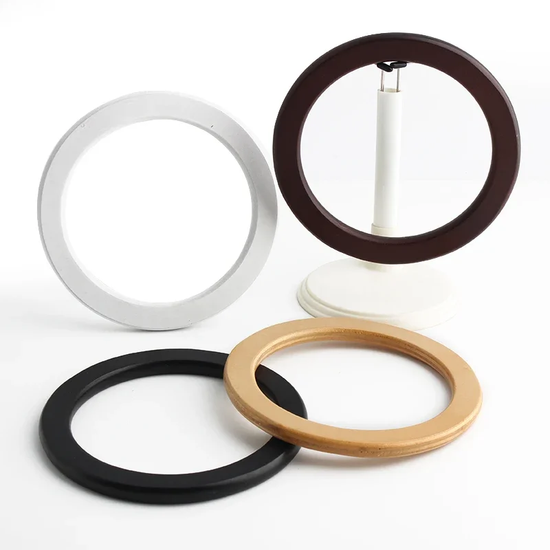 2/4/10pcs 천연 나무 지갑 손잡이, 라운드 핸들 나무 가방 손잡이 나무 손잡이 타원형 나무 가방 만들기 공예